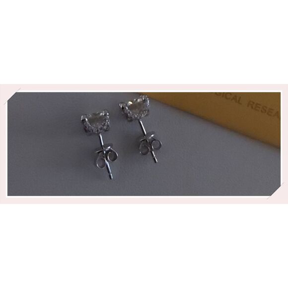 New~Genuine Moissanite Diamond 2Ct. Rose Cut Halo Design Stud Earrings~925SS - Picture 4 of 11